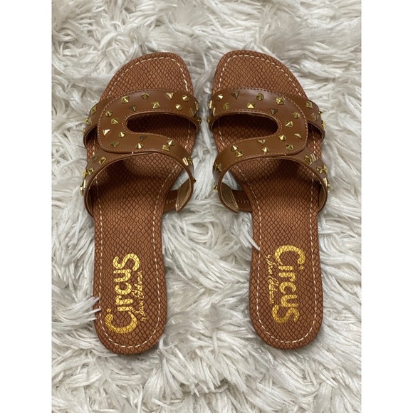 Sam Edelman Studded Faux Leather Sandal Slides - Picture 7 of 9